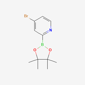 molecular formula C11H15BBrNO2 B11752504 4-Bromo-2-(4,4,5,5-tetramethyl-1,3,2-dioxaborolan-2-yl)pyridine 