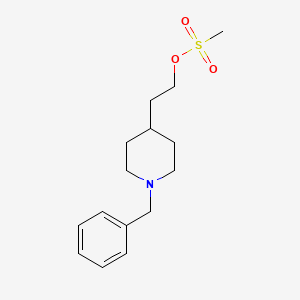 molecular formula C15H23NO3S B11752524 2-(1-Benzylpiperidin-4-yl)ethyl methanesulfonate 