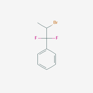 molecular formula C9H9BrF2 B11752608 (2-Bromo-1,1-difluoropropyl)benzene 