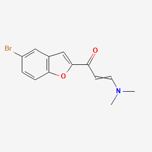 molecular formula C13H12BrNO2 B11752654 1-(5-bromo-1-benzofuran-2-yl)-3-(dimethylamino)prop-2-en-1-one 