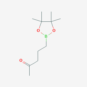molecular formula C11H21BO3 B11752658 5-(Tetramethyl-1,3,2-dioxaborolan-2-yl)pentan-2-one 
