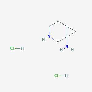 molecular formula C6H14Cl2N2 B11752674 3-Azabicyclo[4.1.0]heptan-1-amine dihydrochloride 