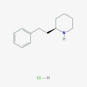 molecular formula C13H20ClN B11752693 (2R)-2-(2-phenylethyl)piperidine hydrochloride 