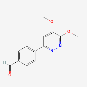 molecular formula C13H12N2O3 B11752712 4-(5,6-Dimethoxypyridazin-3-yl)benzaldehyde 