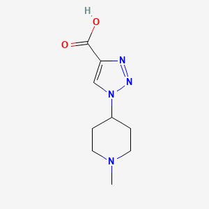 molecular formula C9H14N4O2 B11752718 1-(1-Methylpiperidin-4-yl)-1H-1,2,3-triazole-4-carboxylic acid 