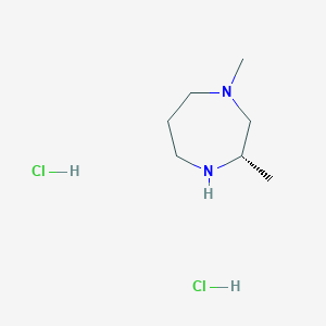molecular formula C7H18Cl2N2 B11752743 (3S)-1,3-dimethyl-1,4-diazepane dihydrochloride 