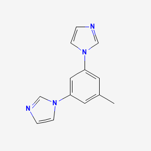 molecular formula C13H12N4 B11752763 1,1'-(5-Methyl-1,3-phenylene)bis(1H-imidazole) 