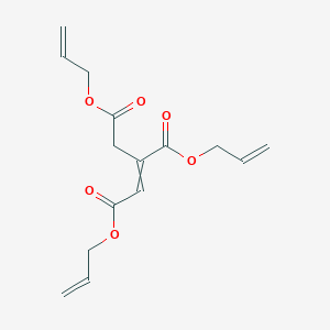 molecular formula C15H18O6 B11752775 Tris(prop-2-enyl) prop-1-ene-1,2,3-tricarboxylate 