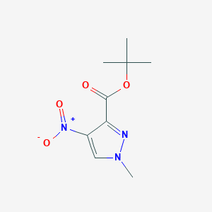 molecular formula C9H13N3O4 B11752783 tert-Butyl 1-methyl-4-nitro-1H-pyrazole-3-carboxylate 