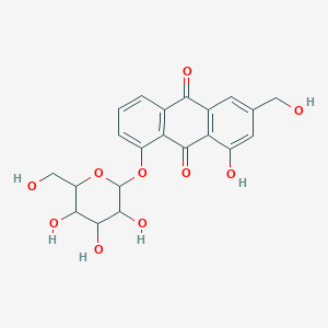 molecular formula C₂₁H₂₀O₁₀ B117528 Aloe-emodin-8-O-beta-D-glucopyranoside CAS No. 33037-46-6