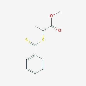 molecular formula C11H12O2S2 B11752830 1-(Methoxycarbonyl)ethyl benzodithioate CAS No. 474746-06-0