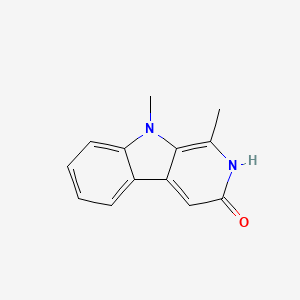 molecular formula C13H12N2O B11752878 1,9-Dimethyl-2H-pyrido[3,4-b]indol-3(9H)-one 