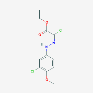 molecular formula C11H12Cl2N2O3 B11752879 ethyl (2E)-2-chloro-2-[(3-chloro-4-methoxyphenyl)hydrazinylidene]acetate 