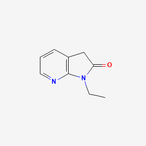 molecular formula C9H10N2O B11752967 1-Ethyl-1,3-dihydro-2H-pyrrolo[2,3-b]pyridin-2-one 