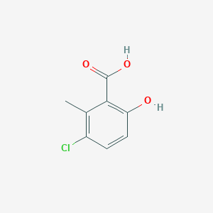 molecular formula C8H7ClO3 B11752979 3-Chloro-6-hydroxy-2-methylbenzoic acid 