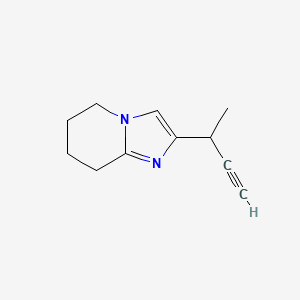 molecular formula C11H14N2 B11752985 2-(But-3-yn-2-yl)-5,6,7,8-tetrahydroimidazo[1,2-a]pyridine 