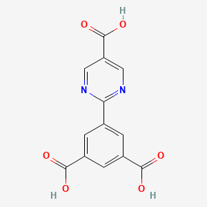 molecular formula C13H8N2O6 B11752989 5-(5-Carboxypyrimidin-2-yl)benzene-1,3-dicarboxylic acid 