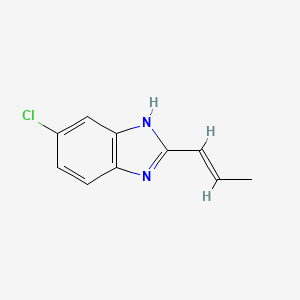 molecular formula C10H9ClN2 B1175299 5-Chloro-2-(prop-1-en-1-yl)-1H-benzo[d]imidazole CAS No. 19275-97-9