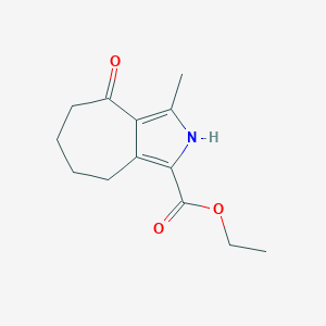 molecular formula C13H17NO3 B11752992 Ethyl 3-methyl-4-oxo-2,4,5,6,7,8-hexahydrocyclohepta[c]pyrrole-1-carboxylate 