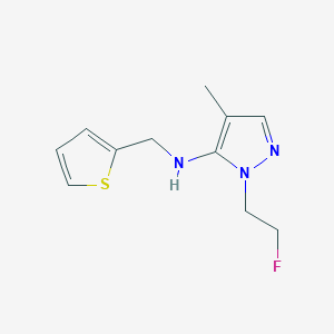 molecular formula C11H14FN3S B11753028 1-(2-fluoroethyl)-4-methyl-N-(thiophen-2-ylmethyl)-1H-pyrazol-5-amine 