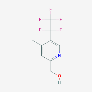 molecular formula C9H8F5NO B11753066 (4-Methyl-5-pentafluoroethyl-pyridin-2-yl)-methanol 
