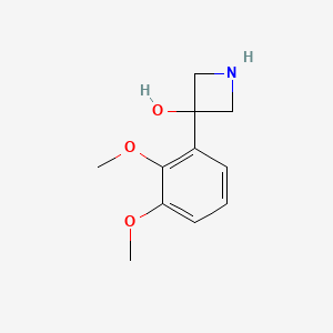 molecular formula C11H15NO3 B11753119 3-(2,3-Dimethoxyphenyl)azetidin-3-ol 
