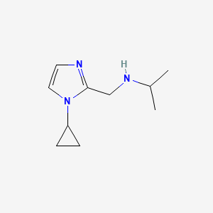 molecular formula C10H17N3 B11753170 N-((1-cyclopropyl-1H-imidazol-2-yl)methyl)propan-2-amine 