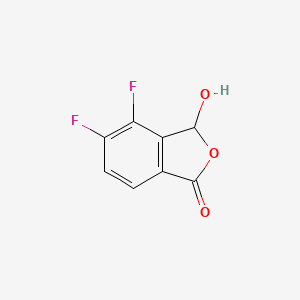 molecular formula C8H4F2O3 B11753194 4,5-Difluoro-3-hydroxyisobenzofuran-1(3H)-one 