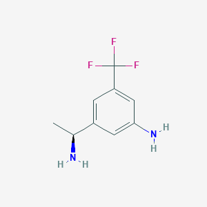 molecular formula C9H11F3N2 B11753205 (S)-3-(1-Aminoethyl)-5-(trifluoromethyl)aniline 