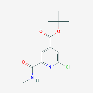 molecular formula C12H15ClN2O3 B11753225 tert-Butyl 2-chloro-6-(methylcarbamoyl)isonicotinate 
