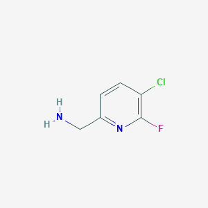molecular formula C6H6ClFN2 B11753234 (5-Chloro-6-fluoropyridin-2-YL)methanamine 
