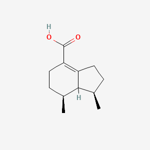 molecular formula C12H18O2 B11753242 (1R,7S)-Dimethyl-2,3,5,6,7,7a-hexahydro-1H-indene-4-carboxylic acid 