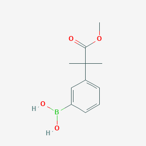 molecular formula C11H15BO4 B11753296 [3-(1-Methoxy-2-methyl-1-oxopropan-2-yl)phenyl]boronic acid 