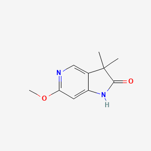 molecular formula C10H12N2O2 B11753318 6-Methoxy-3,3-dimethyl-1H-pyrrolo[3,2-c]pyridin-2(3H)-one 