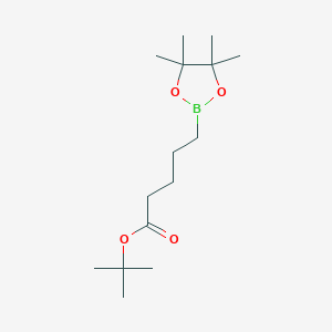 molecular formula C15H29BO4 B11753320 tert-Butyl 5-(tetramethyl-1,3,2-dioxaborolan-2-yl)pentanoate 