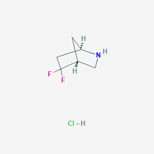 molecular formula C6H10ClF2N B11753385 (1R,4R)-5,5-difluoro-2-azabicyclo[2.2.1]heptane hydrochloride 