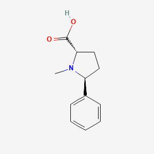 molecular formula C12H15NO2 B11753469 (2S,5S)-1-Methyl-5-phenylpyrrolidine-2-carboxylic acid 