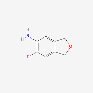 molecular formula C8H8FNO B11753487 6-Fluoro-1,3-dihydroisobenzofuran-5-amine 
