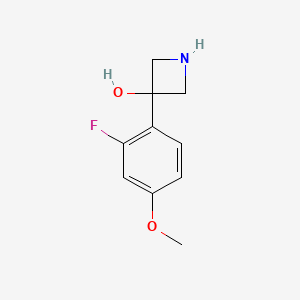 molecular formula C10H12FNO2 B11753494 3-(2-Fluoro-4-methoxyphenyl)azetidin-3-ol 