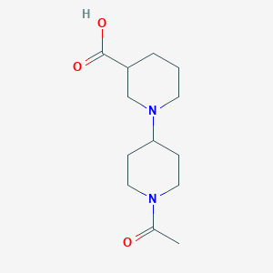 molecular formula C13H22N2O3 B11753519 1'-Acetyl-[1,4'-bipiperidine]-3-carboxylic acid 
