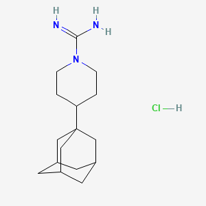 molecular formula C16H28ClN3 B11753557 4-(Adamantan-1-yl)piperidine-1-carboximidamide hydrochloride 