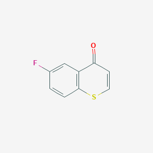 molecular formula C9H5FOS B11753559 6-Fluoro-4H-thiochromen-4-one 