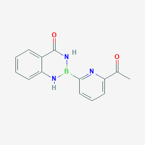 molecular formula C14H12BN3O2 B11753576 2-(6-Acetylpyridin-2-yl)-2,3-dihydrobenzo[d][1,3,2]diazaborinin-4(1H)-one 