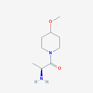 molecular formula C9H18N2O2 B11753611 (S)-2-Amino-1-(4-methoxy-piperidin-1-yl)-propan-1-one 