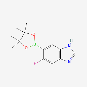molecular formula C13H16BFN2O2 B11753619 5-Fluoro-6-(tetramethyl-1,3,2-dioxaborolan-2-yl)-3H-1,3-benzodiazole 