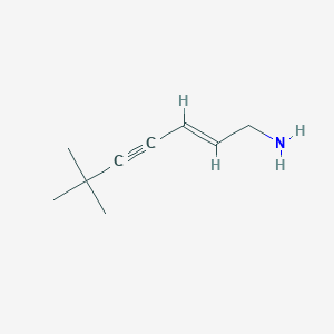 molecular formula C9H15N B11753633 (2E)-6,6-dimethylhept-2-en-4-yn-1-amine 