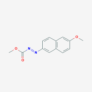 molecular formula C13H12N2O3 B11753645 methyl (E)-2-(6-methoxynaphthalen-2-yl)diazene-1-carboxylate 