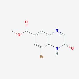 molecular formula C10H7BrN2O3 B11753721 Methyl 8-bromo-2-oxo-1,2-dihydroquinoxaline-6-carboxylate 