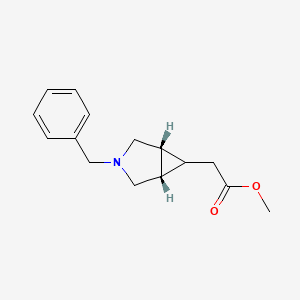 molecular formula C15H19NO2 B11753728 Methyl 2-((1R,5S,6s)-3-benzyl-3-azabicyclo[3.1.0]hexan-6-yl)acetate 