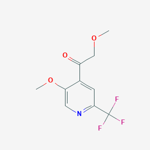 molecular formula C10H10F3NO3 B11753732 2-Methoxy-1-(5-methoxy-2-(trifluoromethyl)pyridin-4-yl)ethan-1-one 